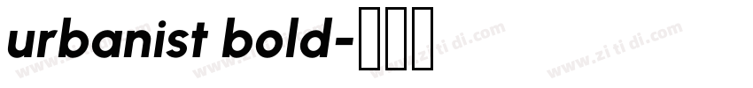 urbanist bold字体转换